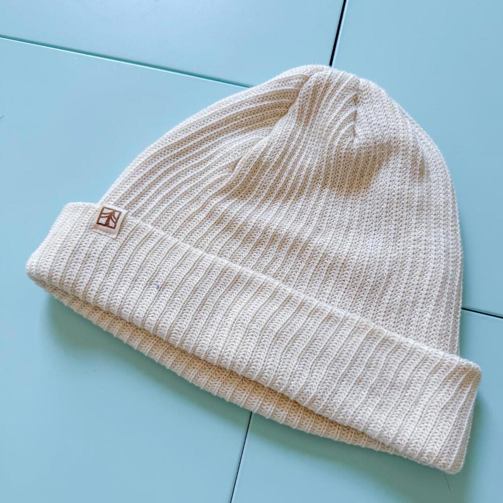 Rustek 100% Organic Cotton Beanie | Natural